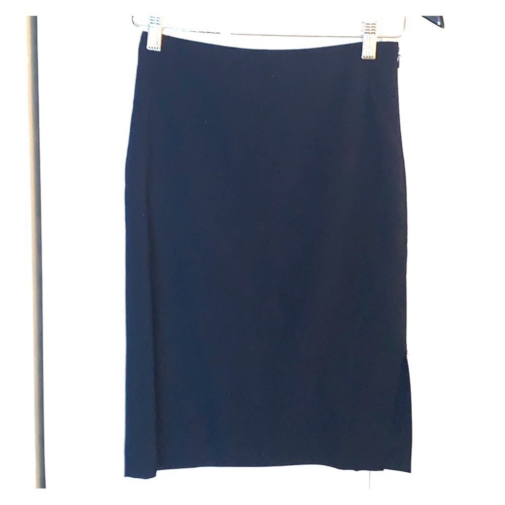 Ann Taylor Navy Suit Skirt 00P with side slit